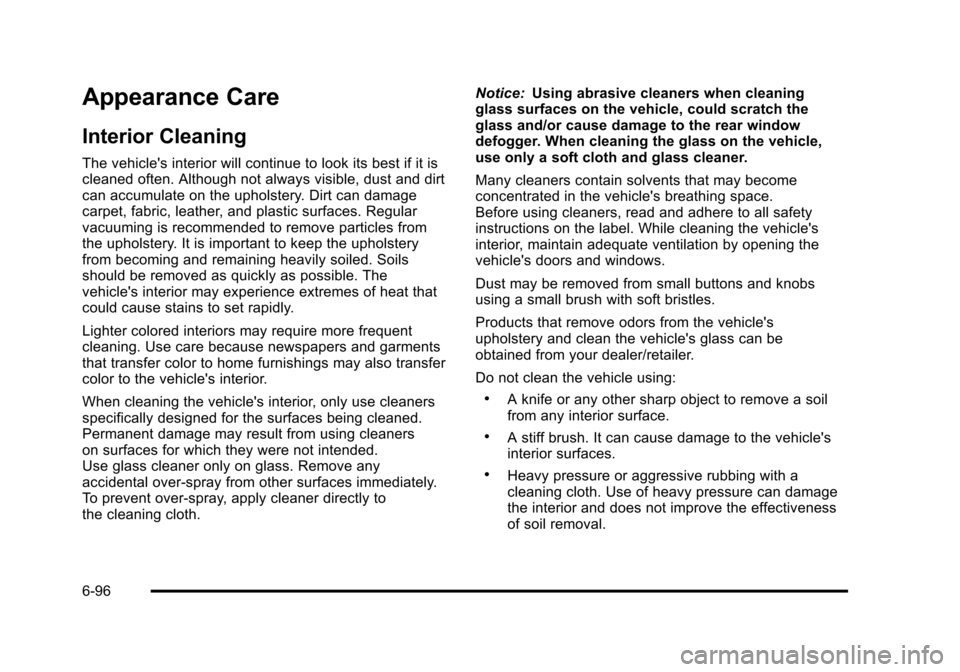 CHEVROLET AVALANCHE 2010 2.G Owners Manual 