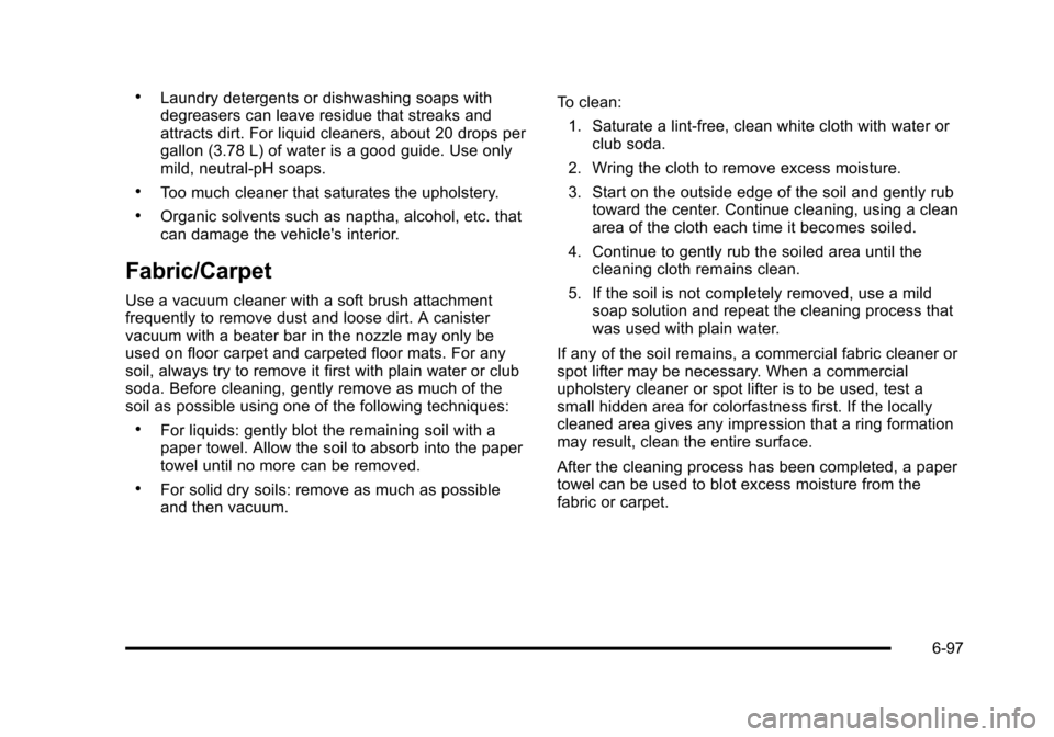 CHEVROLET AVALANCHE 2010 2.G Owners Manual 