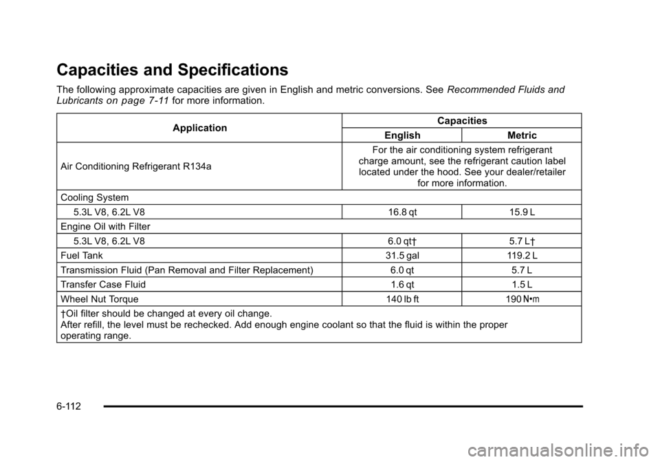 CHEVROLET AVALANCHE 2010 2.G Owners Manual 