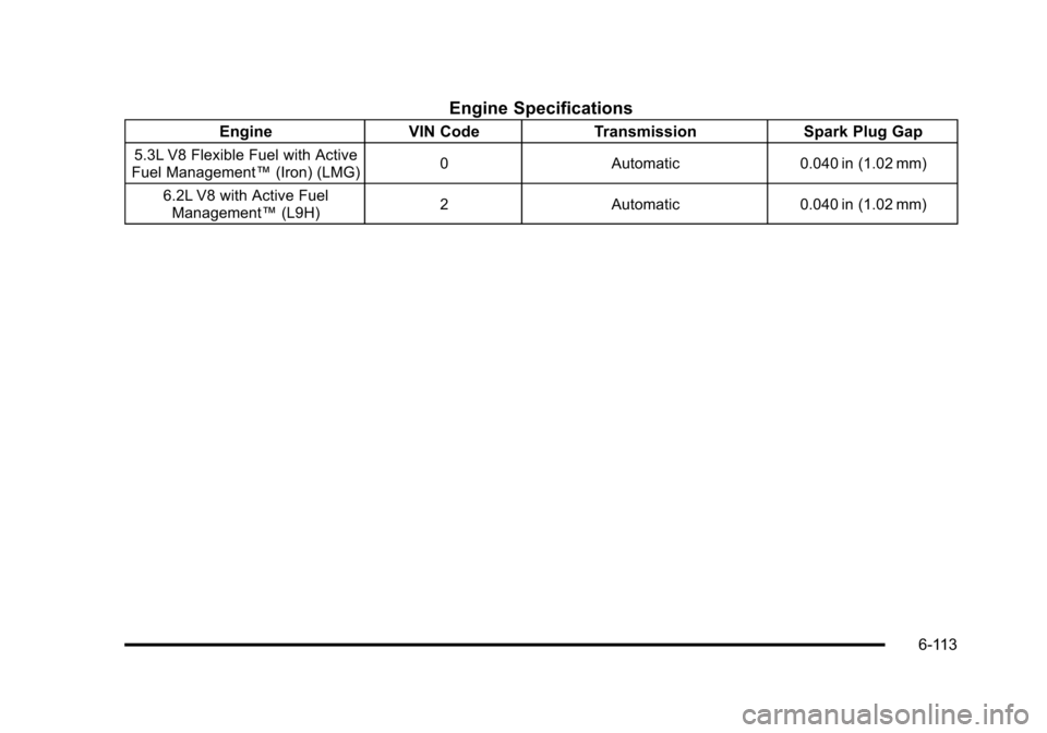 CHEVROLET AVALANCHE 2010 2.G Owners Manual 