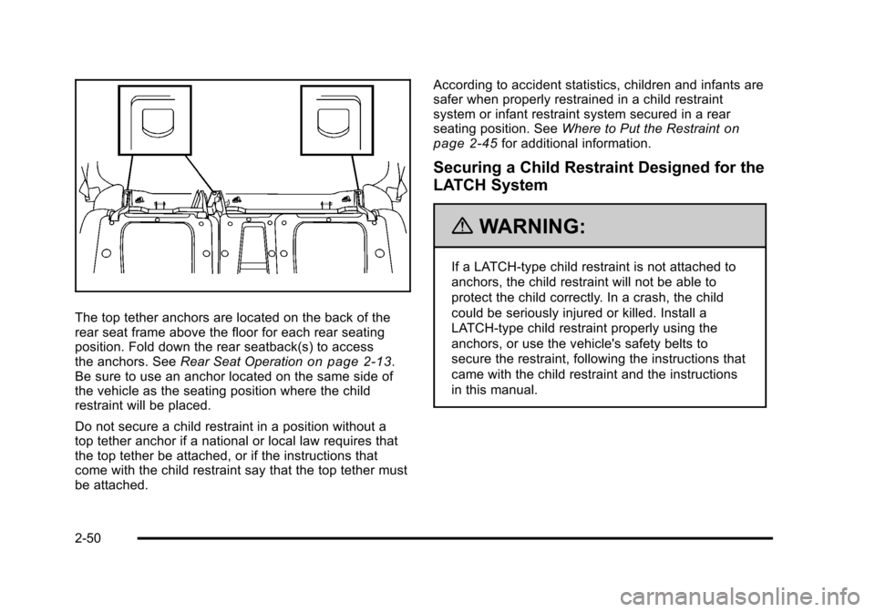 CHEVROLET AVALANCHE 2010 2.G Owners Manual 