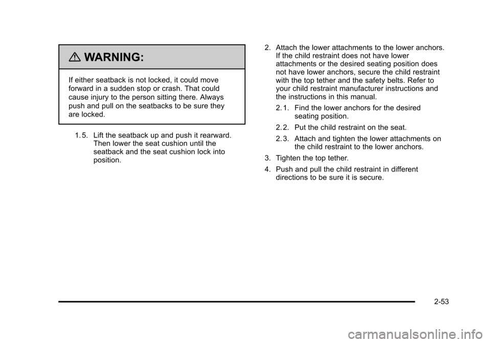 CHEVROLET AVALANCHE 2010 2.G Owners Manual 