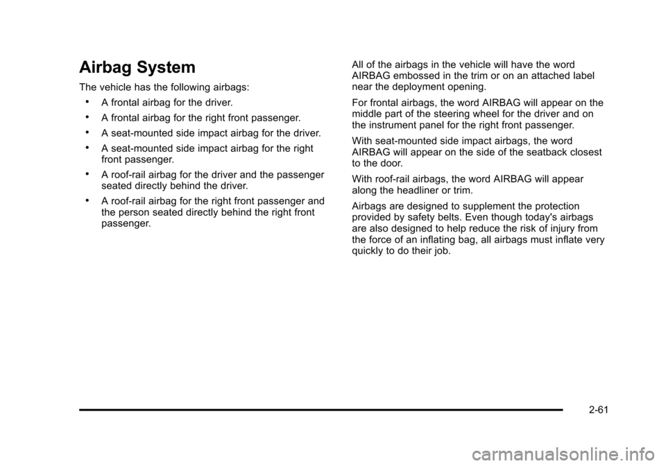 CHEVROLET AVALANCHE 2010 2.G Owners Manual 