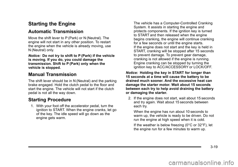 CHEVROLET AVEO 2010 1.G Owners Manual 