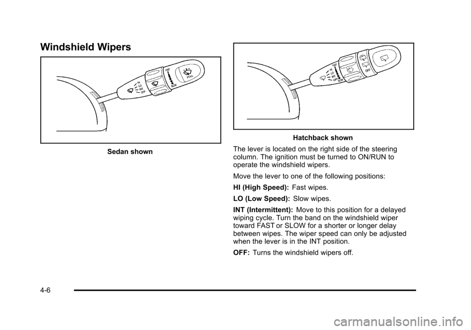 CHEVROLET AVEO 2010 1.G Owners Manual 