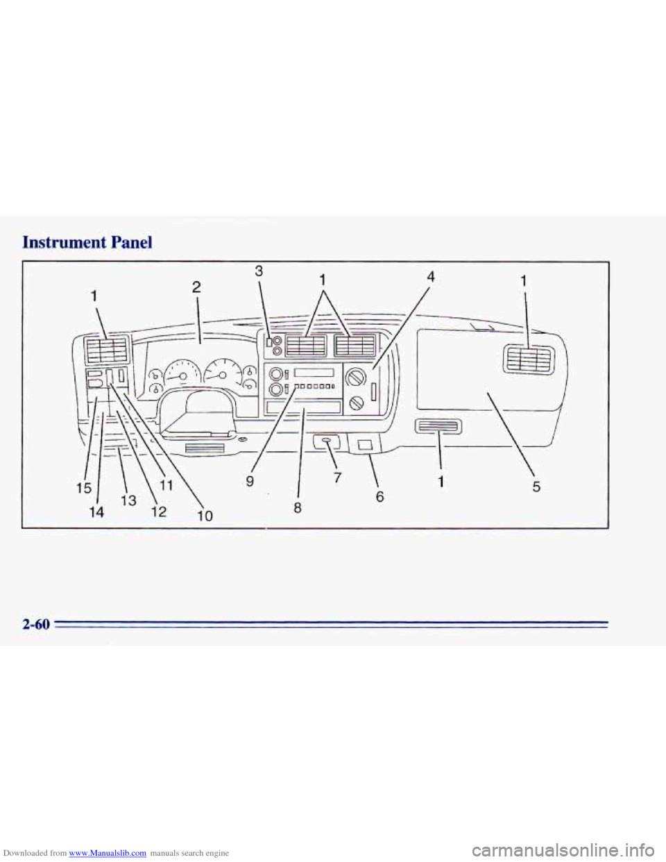 CHEVROLET BLAZER 1996 2.G Owners Manual Downloaded from www.Manualslib.com manuals search engine Instrument  Panel 
2-60   
