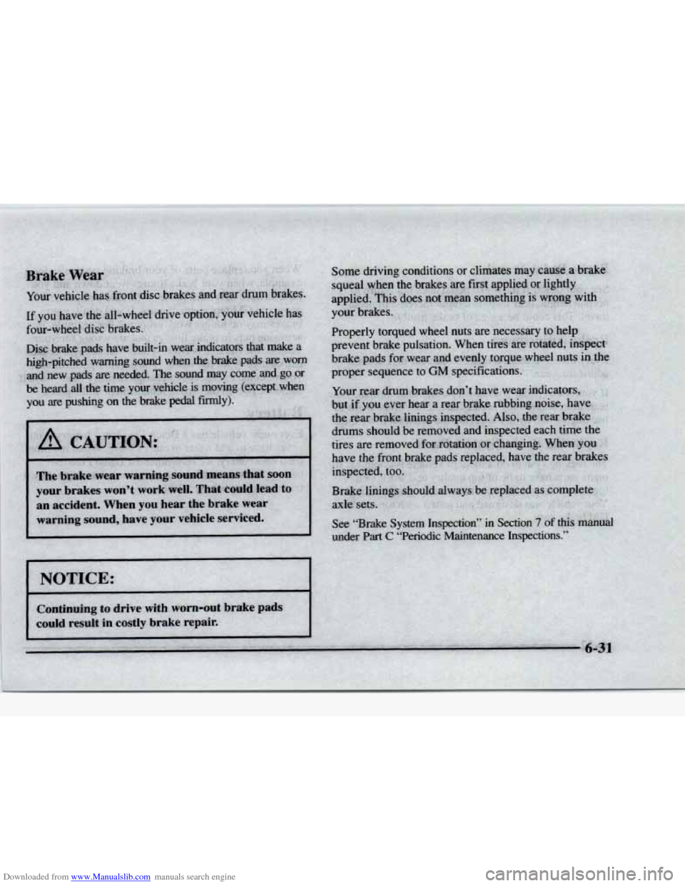 CHEVROLET BLAZER 1997 2.G Owners Manual Downloaded from www.Manualslib.com manuals search engine   