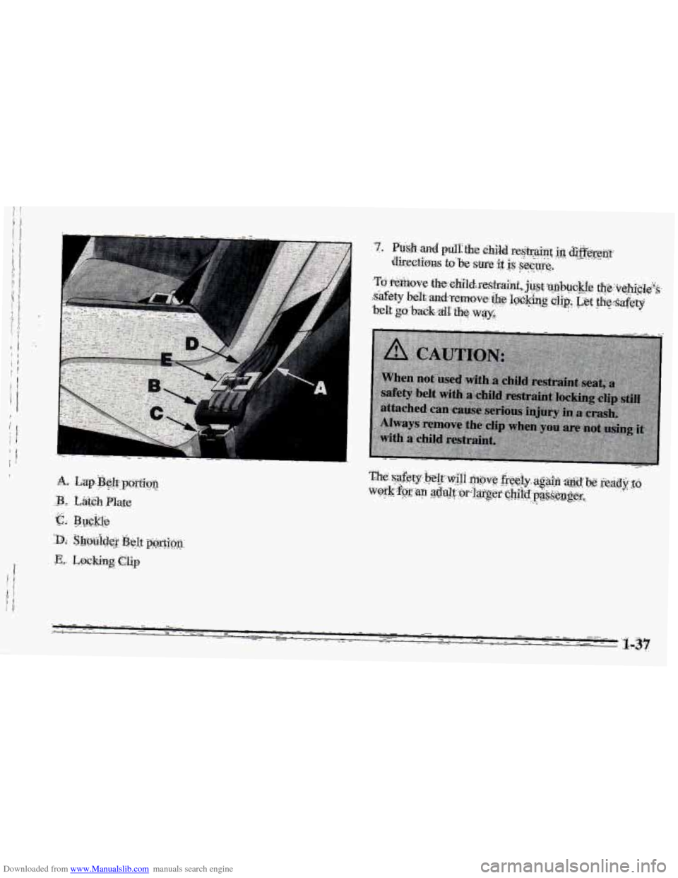 CHEVROLET CAMARO 1995 4.G Owners Manual Downloaded from www.Manualslib.com manuals search engine I I   