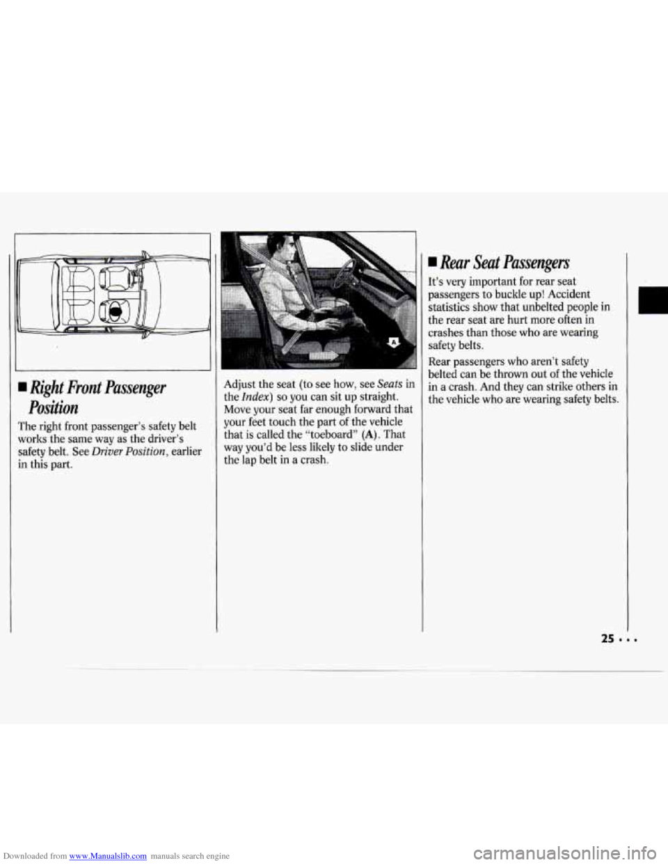 CHEVROLET CAVALIER 1994 1.G Owners Manual Downloaded from www.Manualslib.com manuals search engine   