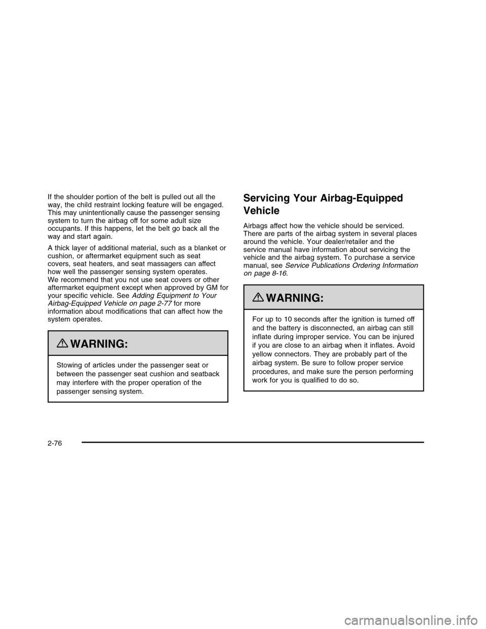 CHEVROLET COLORADO 2010 1.G Owners Manual 