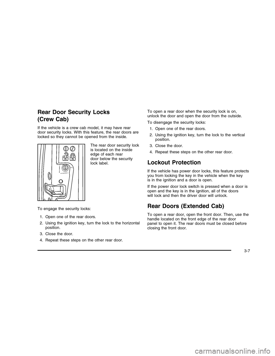 CHEVROLET COLORADO 2010 1.G Owners Manual 