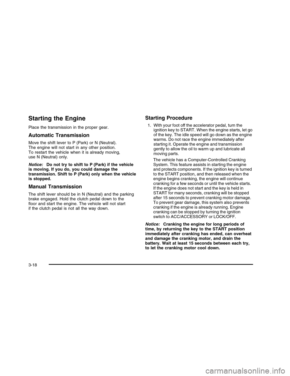 CHEVROLET COLORADO 2010 1.G Owners Manual 
