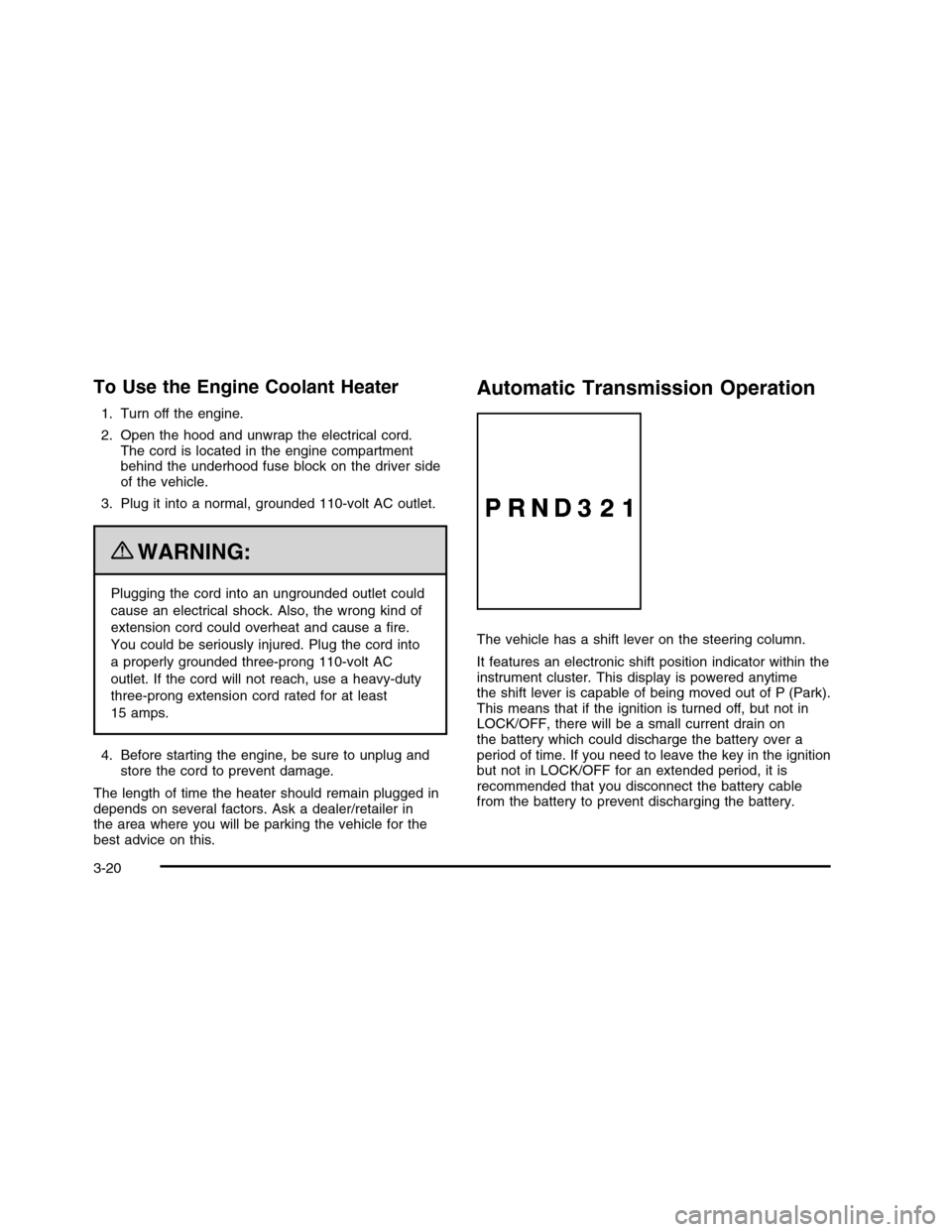 CHEVROLET COLORADO 2010 1.G Owners Manual 
