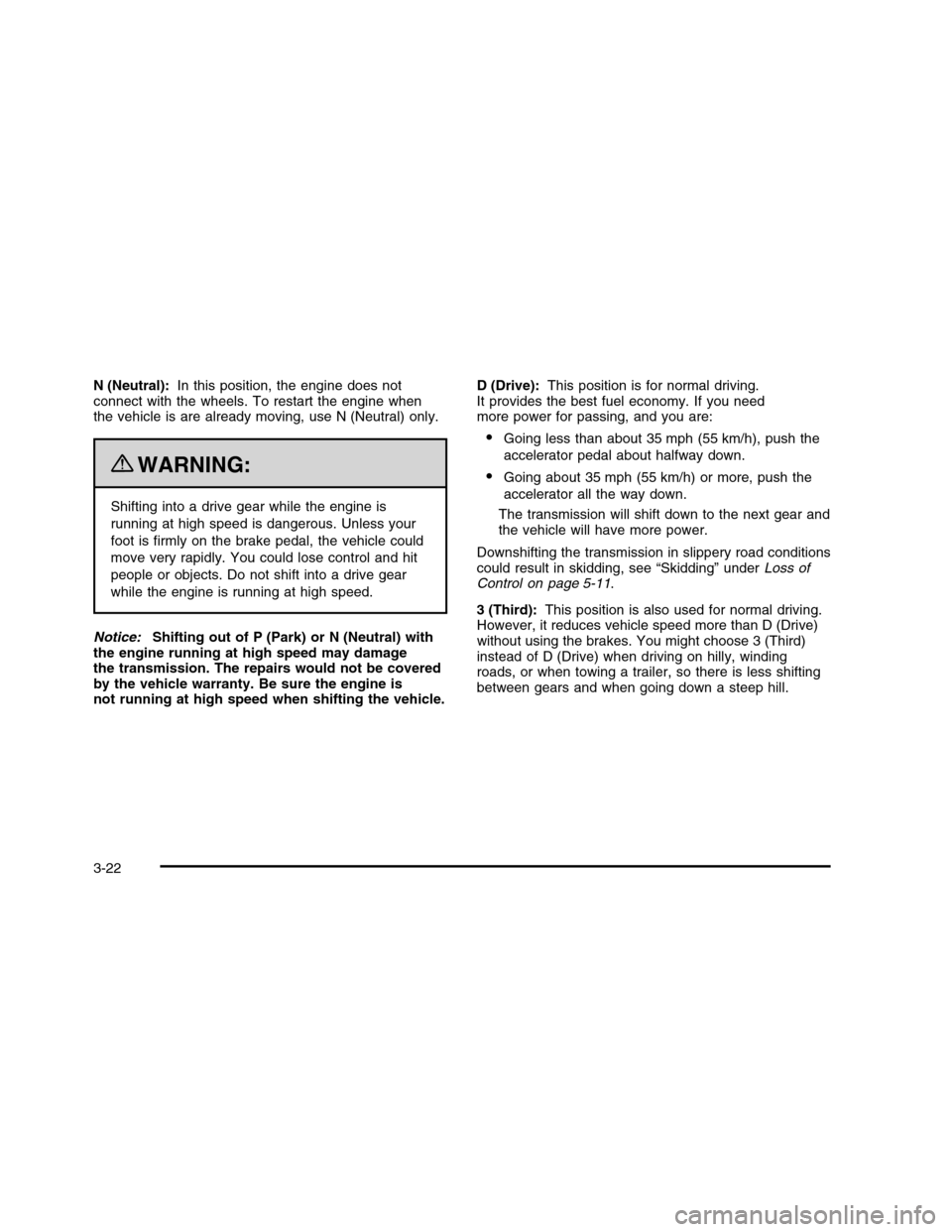 CHEVROLET COLORADO 2010 1.G Owners Manual 