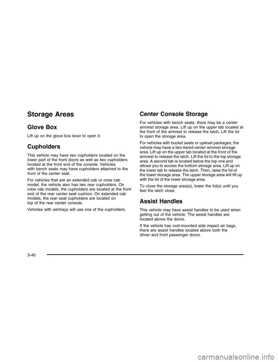 CHEVROLET COLORADO 2010 1.G Owners Manual 