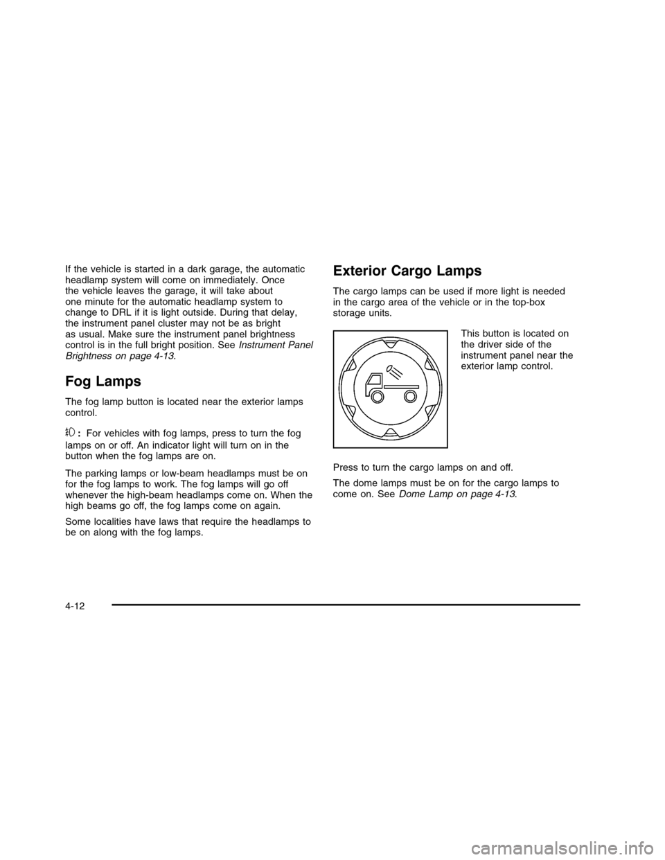 CHEVROLET COLORADO 2010 1.G Owners Manual 