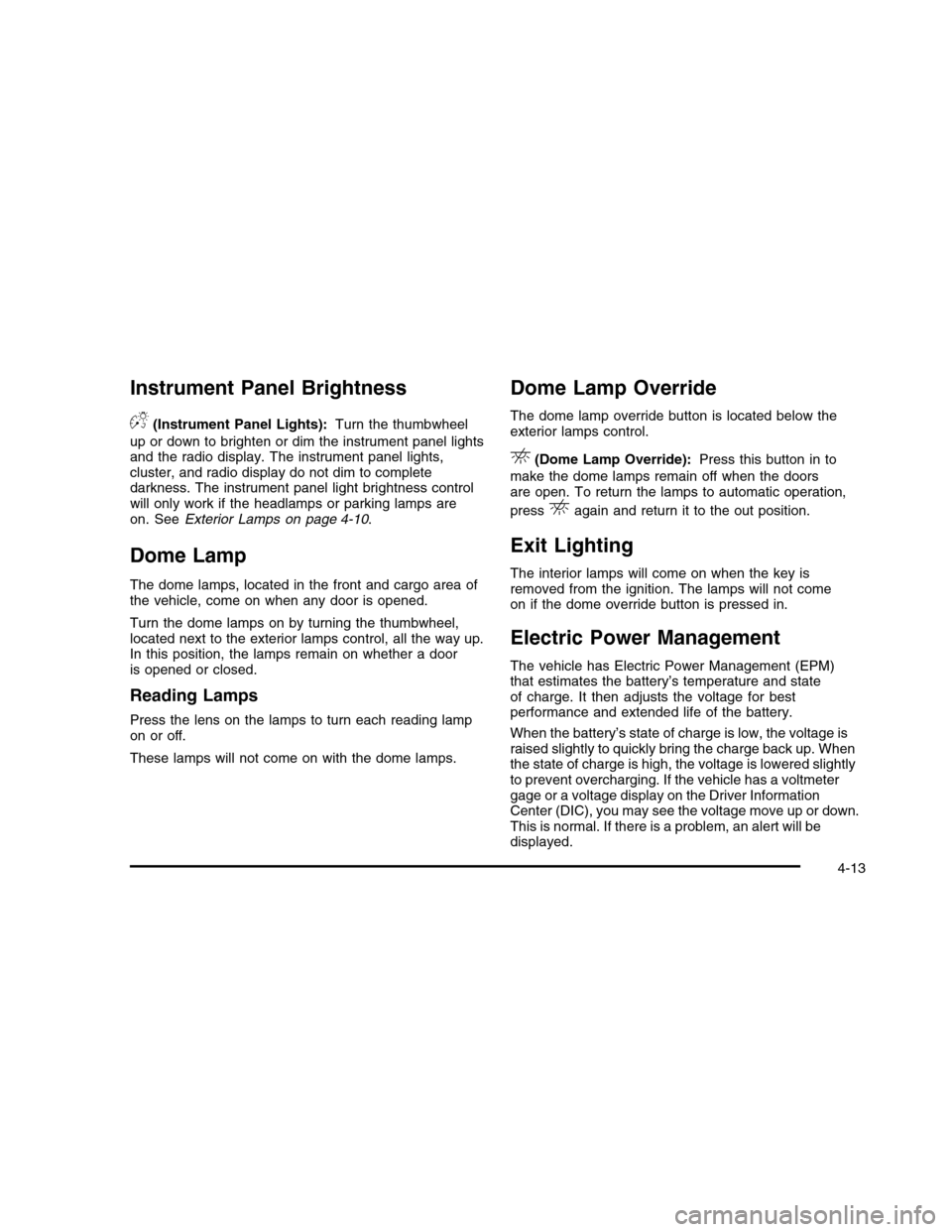 CHEVROLET COLORADO 2010 1.G Owners Manual 