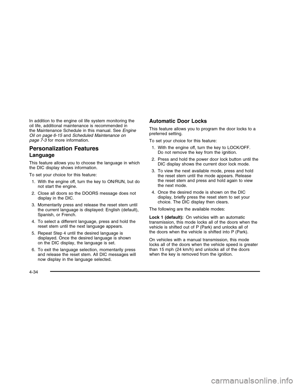 CHEVROLET COLORADO 2010 1.G Owners Manual 