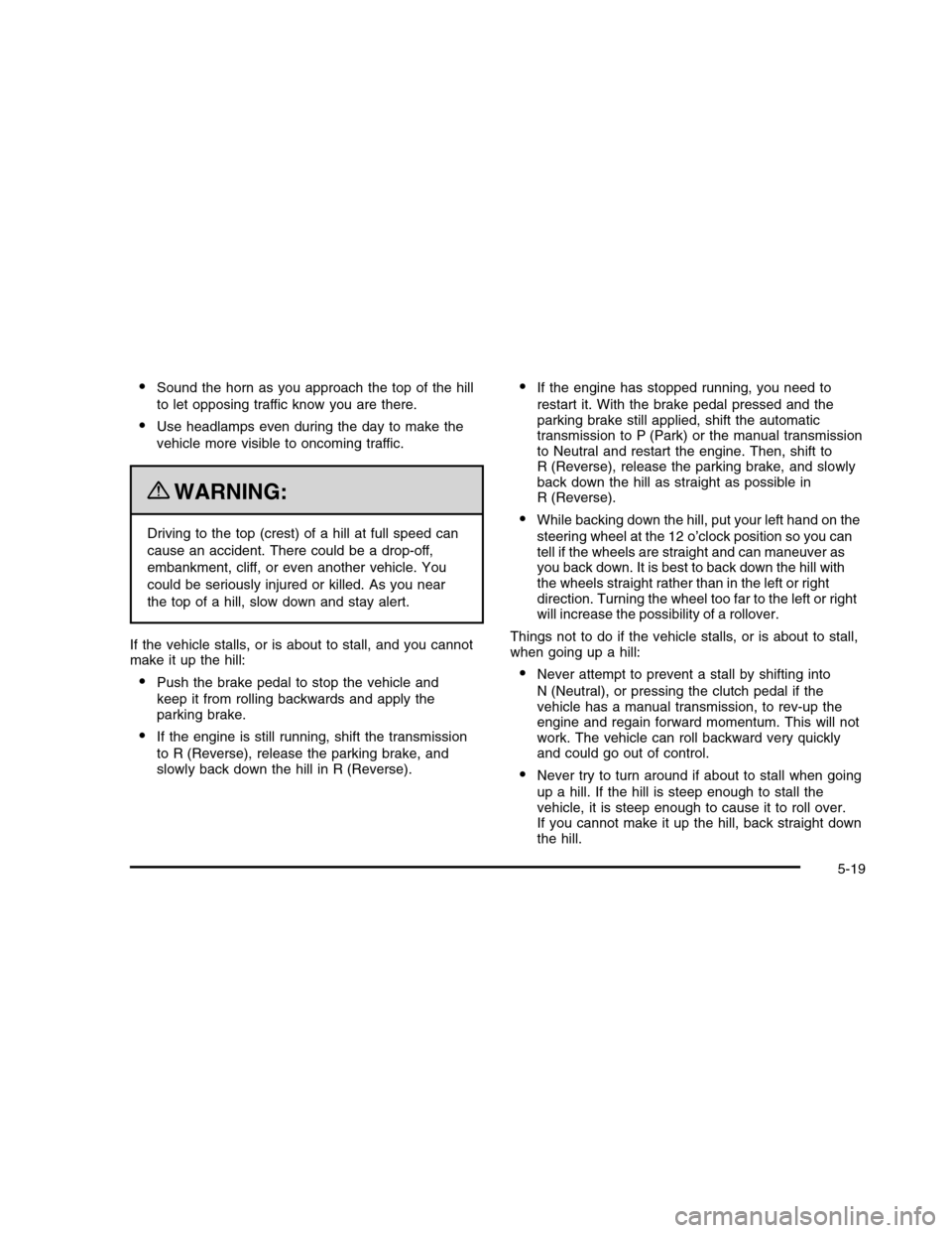 CHEVROLET COLORADO 2010 1.G Owners Manual 