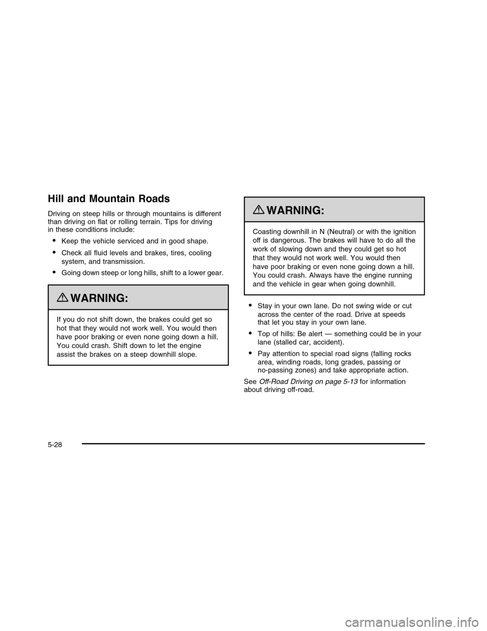 CHEVROLET COLORADO 2010 1.G Owners Manual 