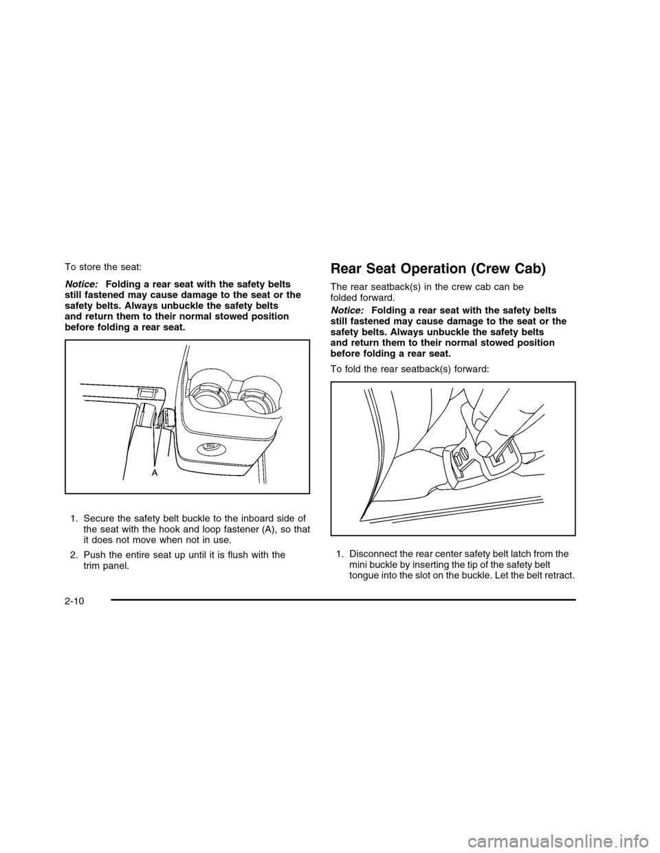 CHEVROLET COLORADO 2010 1.G Owners Manual 