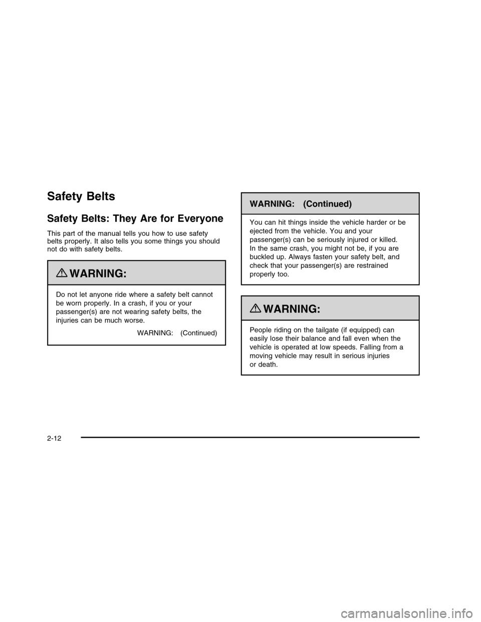 CHEVROLET COLORADO 2010 1.G Owners Manual 