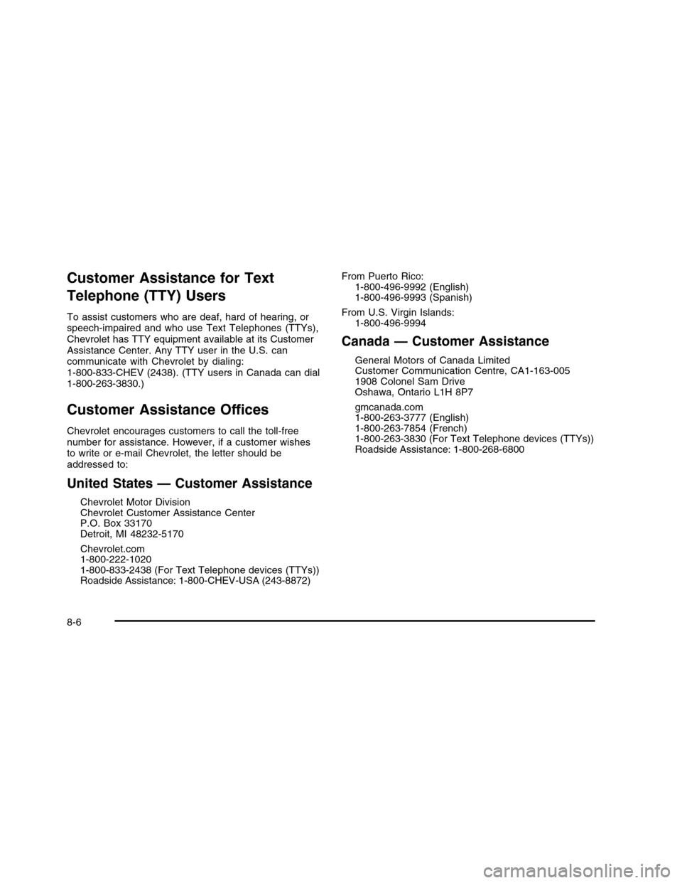 CHEVROLET COLORADO 2010 1.G Owners Manual 