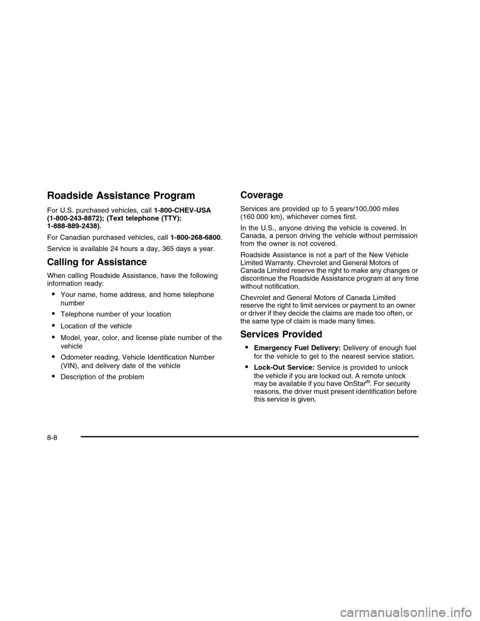 CHEVROLET COLORADO 2010 1.G Owners Manual 