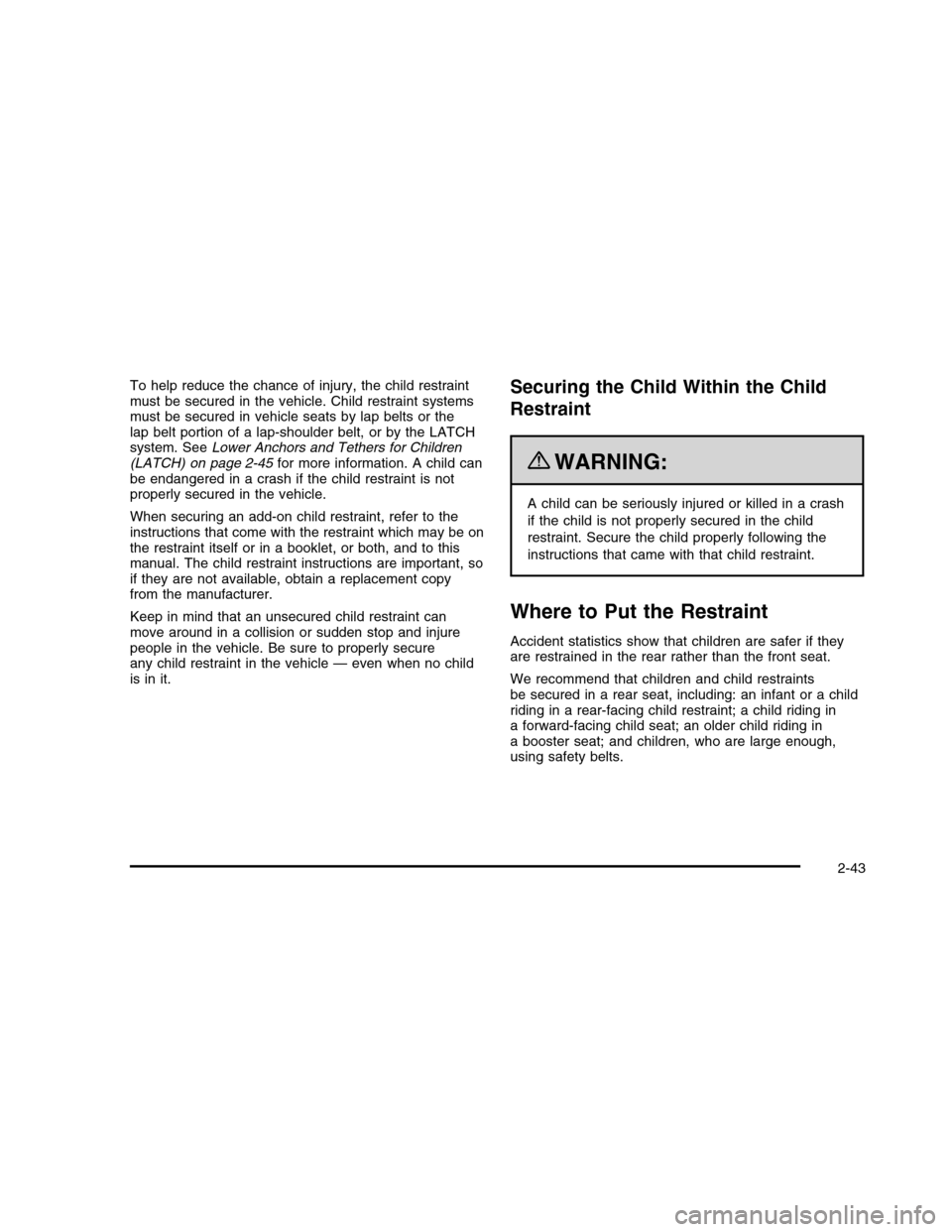 CHEVROLET COLORADO 2010 1.G Owners Manual 