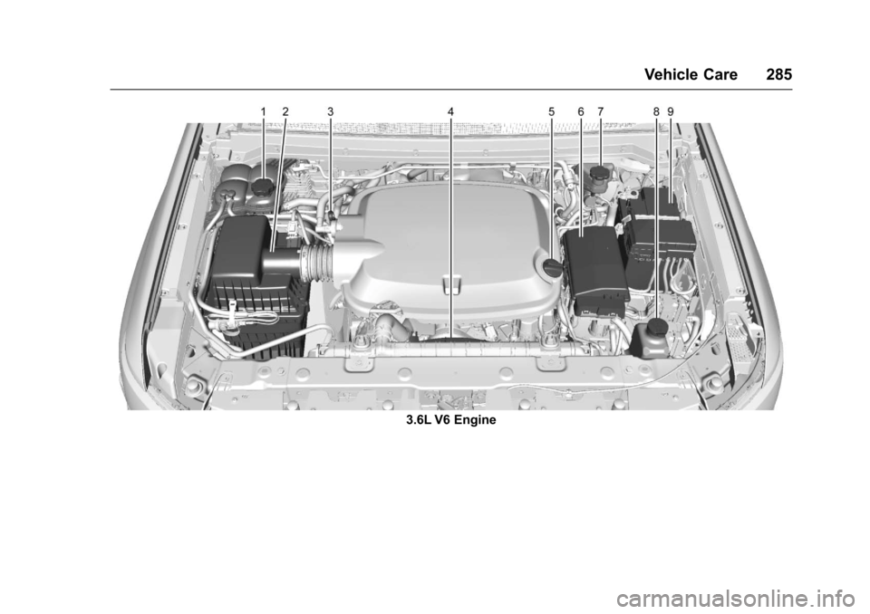 CHEVROLET COLORADO 2017 2.G Owners Manual Chevrolet Colorado Owner Manual (GMNA-Localizing-U.S./Canada/Mexico-10122675) - 2017 - crc - 8/22/16
Vehicle Care 285
3.6L V6 Engine 