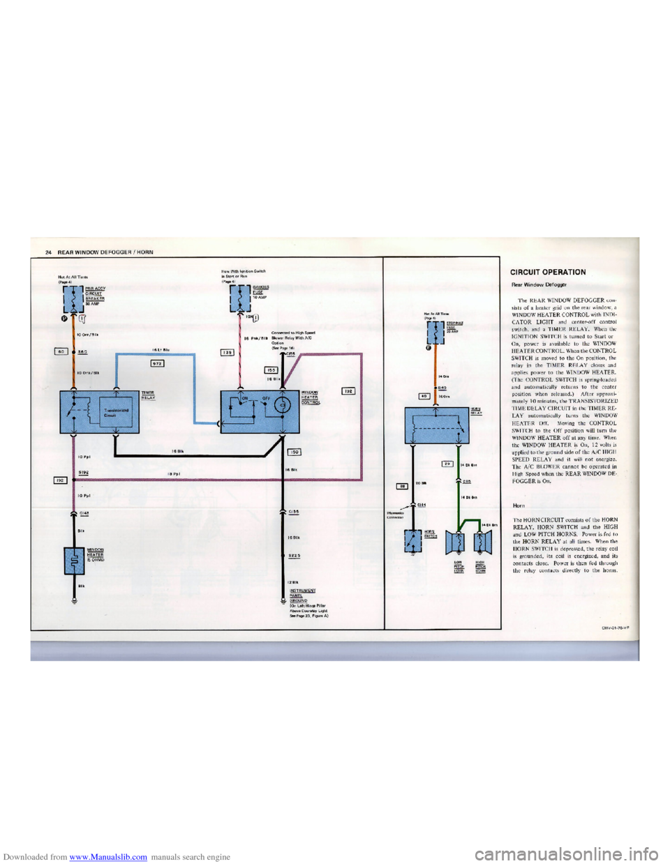 CHEVROLET CORVETTE 1978 3.G Electrical Troubleshooting Manual Downloaded from www.Manualslib.com manuals search engine    