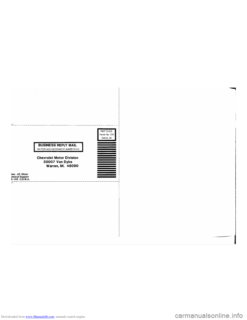 CHEVROLET CORVETTE 1978 3.G Electrical Troubleshooting Manual Downloaded from www.Manualslib.com manuals search engine    