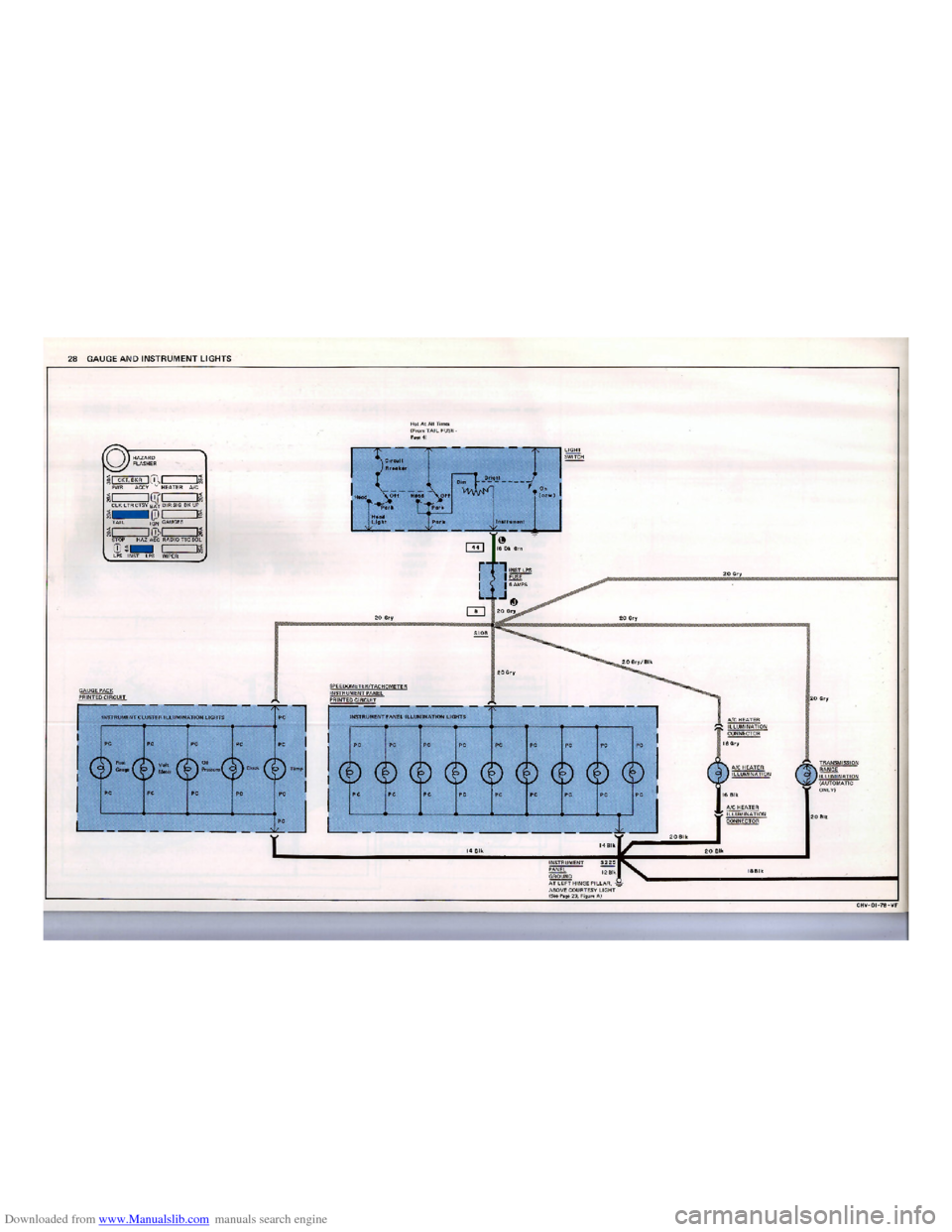 CHEVROLET CORVETTE 1978 3.G Electrical Troubleshooting Manual Downloaded from www.Manualslib.com manuals search engine    