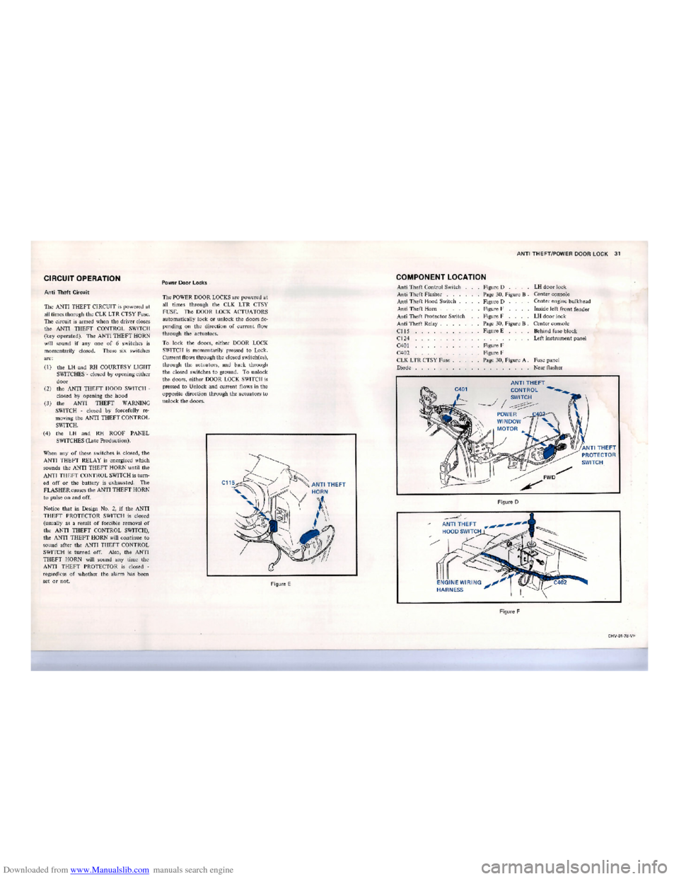 CHEVROLET CORVETTE 1978 3.G Electrical Troubleshooting Manual Downloaded from www.Manualslib.com manuals search engine    