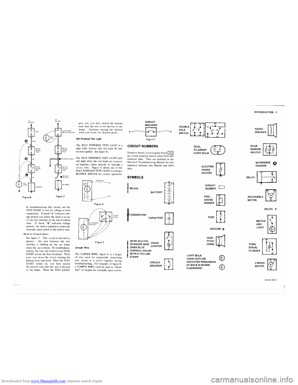 CHEVROLET CORVETTE 1978 3.G Electrical Troubleshooting Manual Downloaded from www.Manualslib.com manuals search engine    