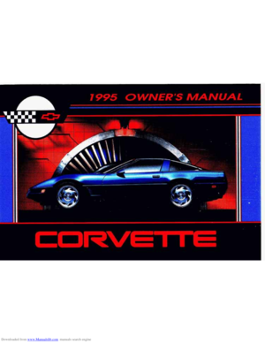 1995 CHEVROLET CORVETTE Owners Manual