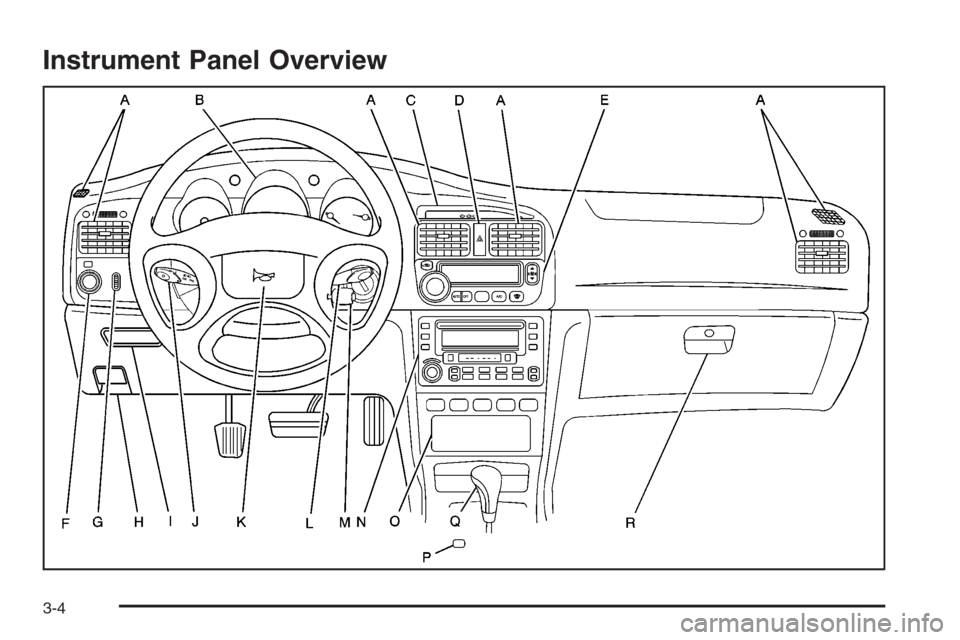 CHEVROLET EPICA 2006 1.G Owners Manual Instrument Panel Overview
3-4 