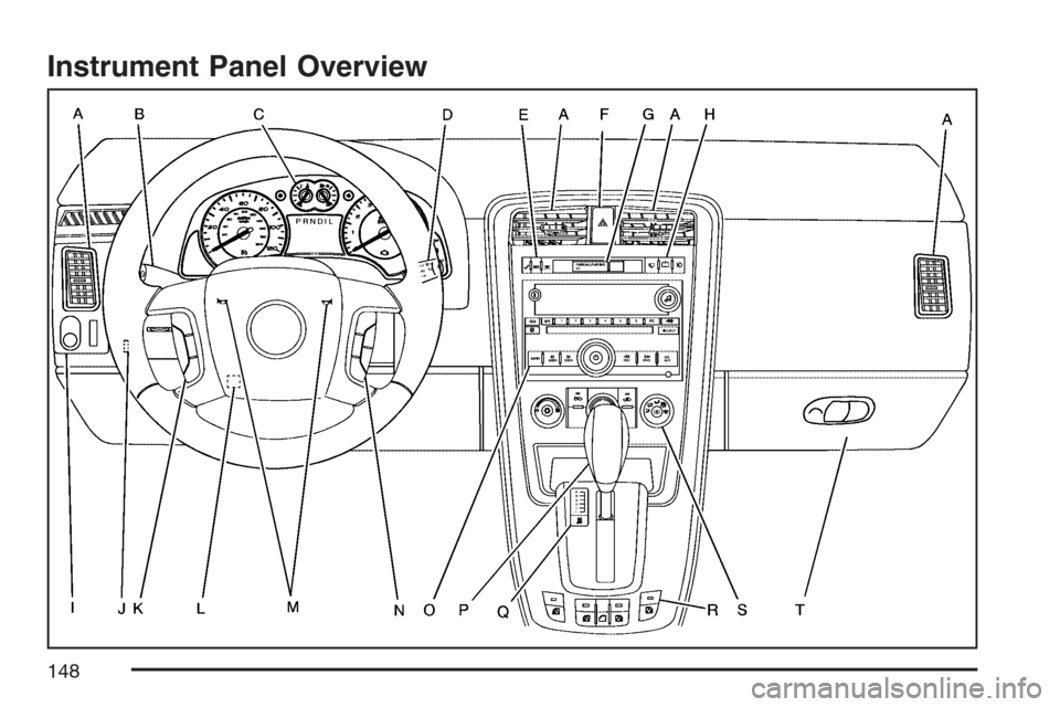 CHEVROLET EQUINOX 2007 1.G Owners Manual Instrument Panel Overview
148 
