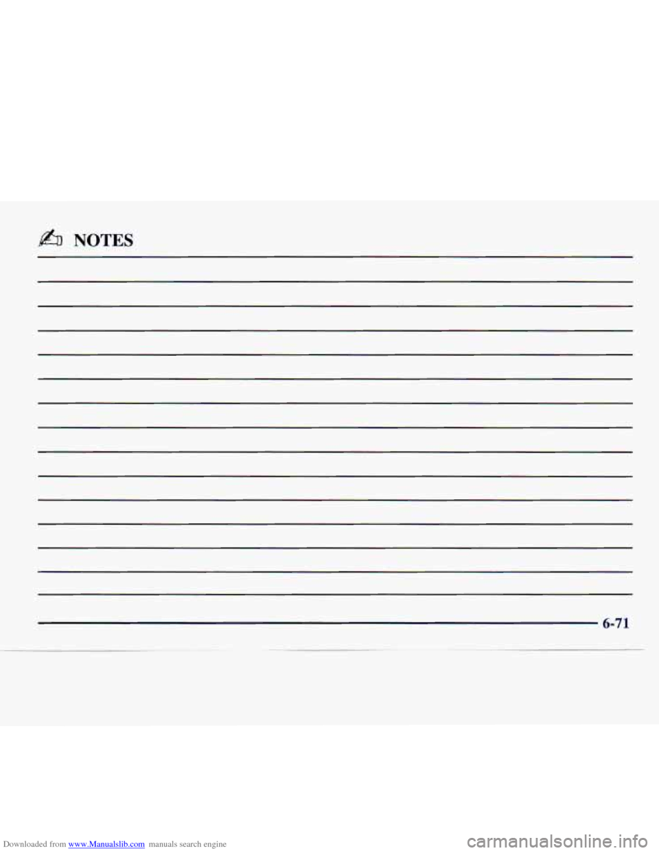 CHEVROLET EXPRESS 1998 1.G Owners Manual Downloaded from www.Manualslib.com manuals search engine fi NOTES 
6-71   