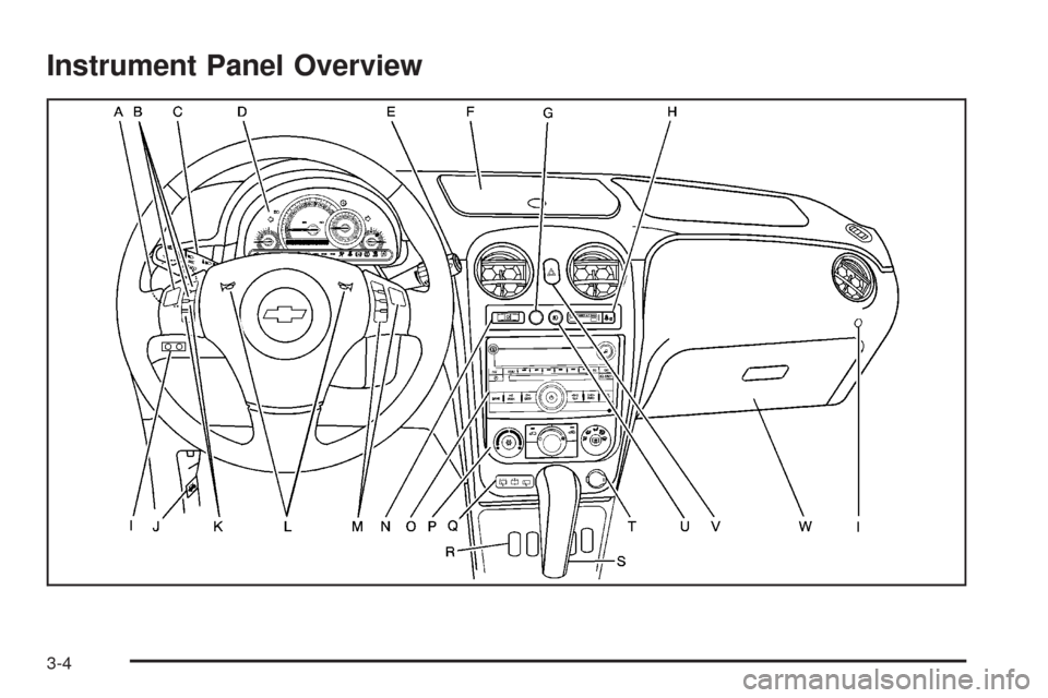 CHEVROLET HHR 2008 1.G Owners Manual Instrument Panel Overview
3-4 