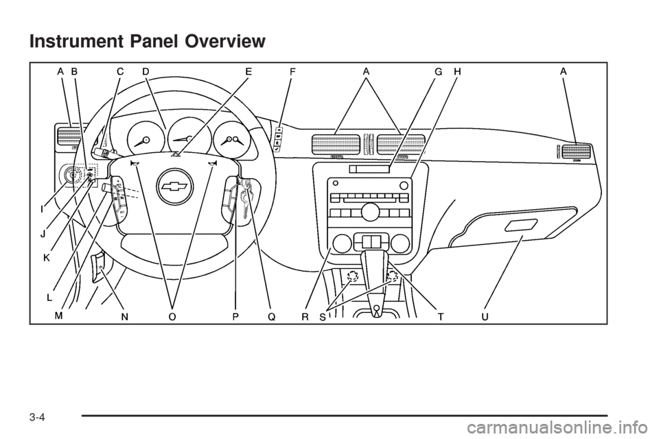 CHEVROLET IMPALA 2009 9.G Owners Manual Instrument Panel Overview
3-4 