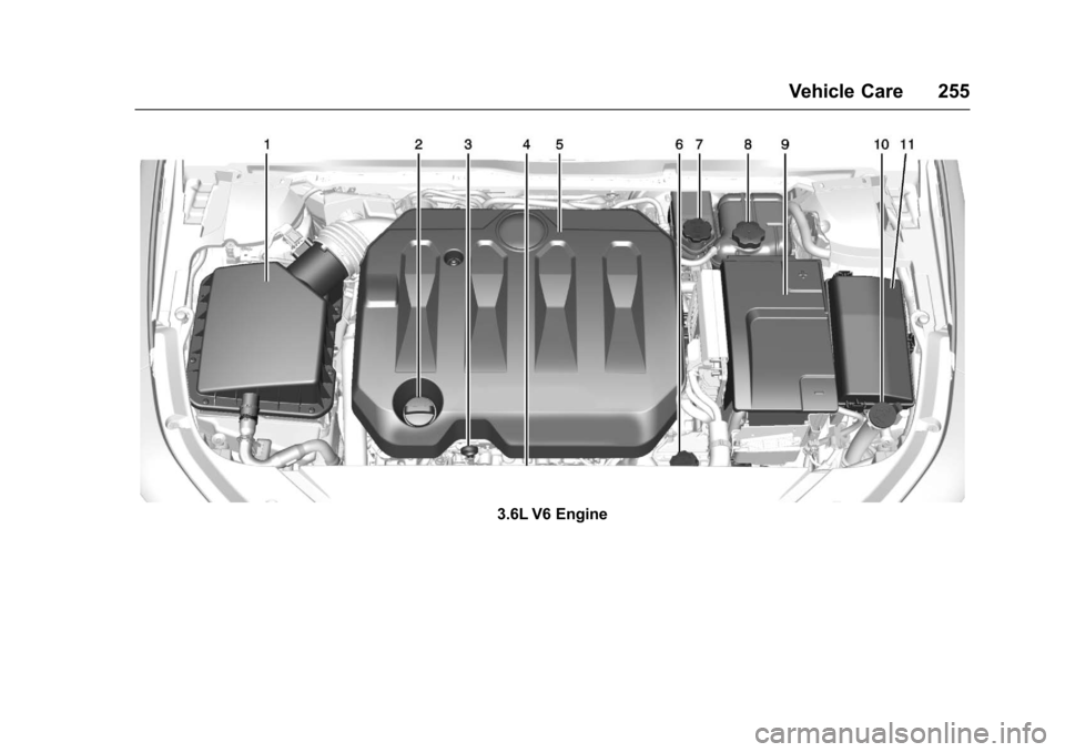 CHEVROLET IMPALA 2017 10.G Owners Manual Chevrolet Impala Owner Manual (GMNA-Localizing-U.S./Canada-9921197) -
2017 - crc - 3/30/16
Vehicle Care 255
3.6L V6 Engine 