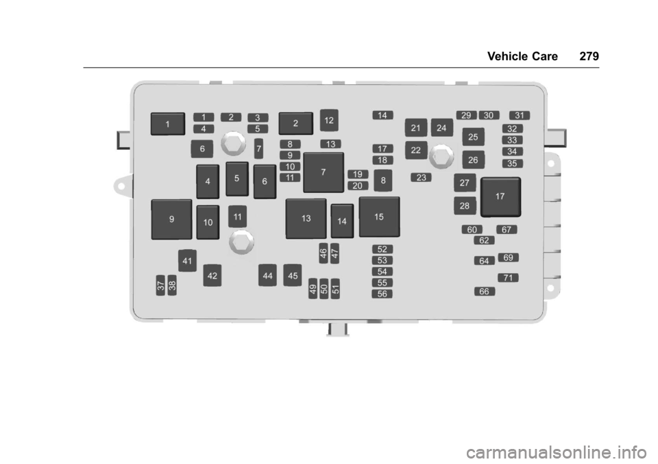 CHEVROLET IMPALA 2017 10.G Owners Manual Chevrolet Impala Owner Manual (GMNA-Localizing-U.S./Canada-9921197) -
2017 - crc - 3/30/16
Vehicle Care 279 