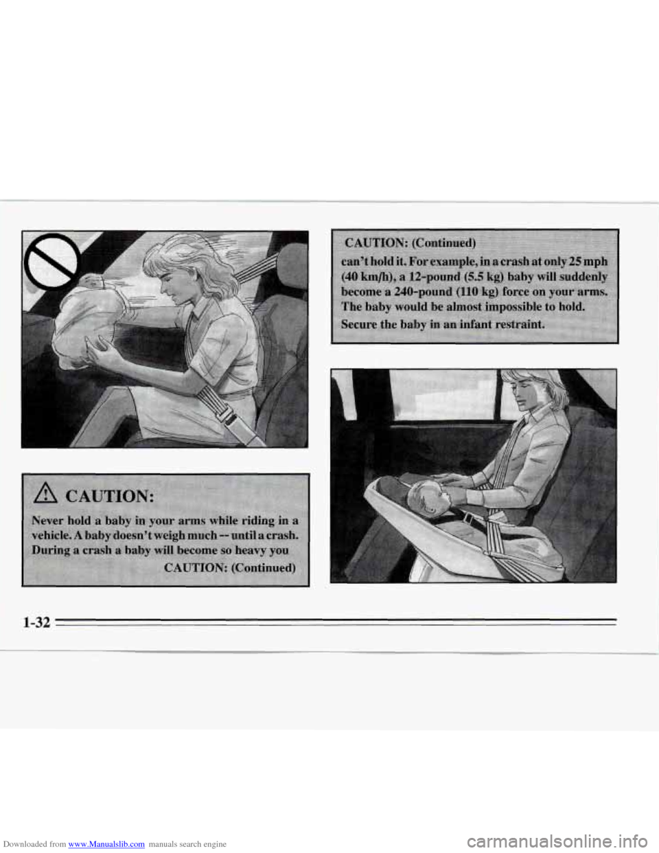 CHEVROLET MONTE CARLO 1995 5.G Owners Manual Downloaded from www.Manualslib.com manuals search engine 1-32   