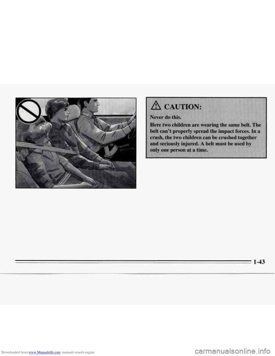 CHEVROLET MONTE CARLO 1995 5.G Owners Manual Downloaded from www.Manualslib.com manuals search engine 1-43   
