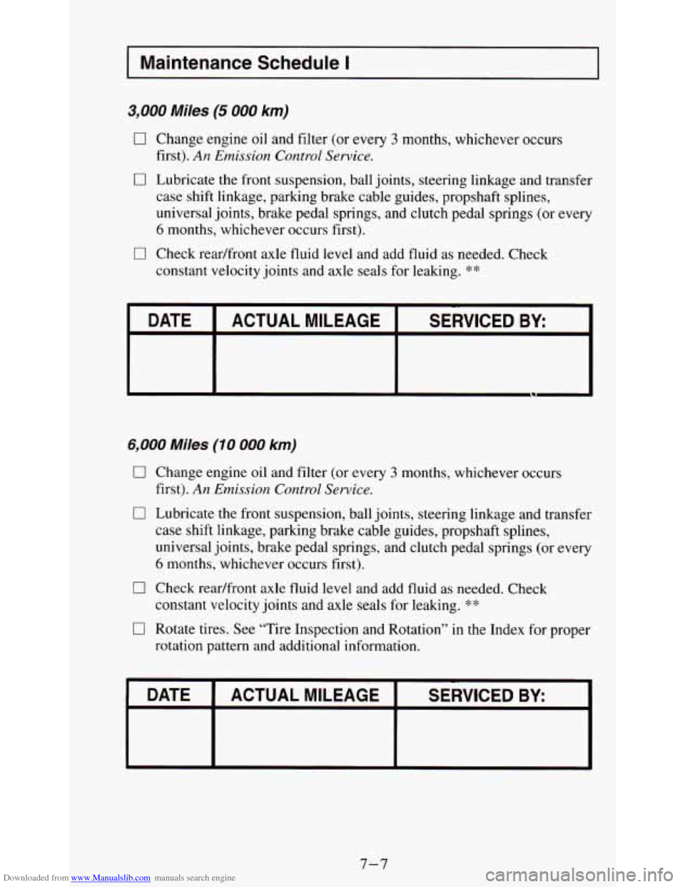 CHEVROLET S10 1995 2.G Owners Manual Downloaded from www.Manualslib.com manuals search engine   