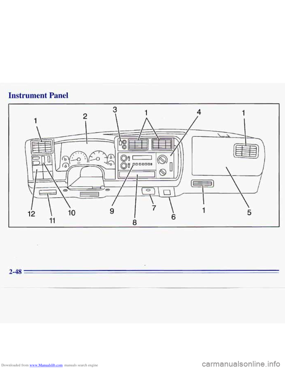 CHEVROLET S10 1996 2.G Owners Manual Downloaded from www.Manualslib.com manuals search engine Instrument  Panel 
2-48   