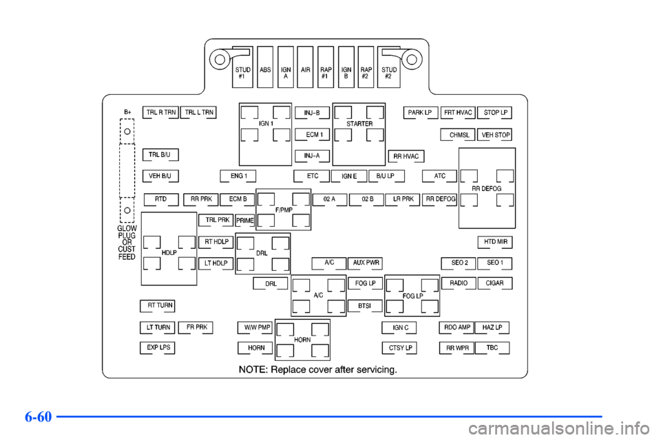 CHEVROLET SUBURBAN 2000 9.G Owners Manual 6-60 