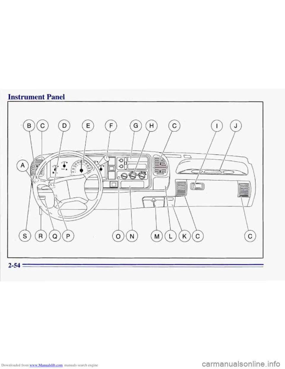 CHEVROLET TAHOE 1996 1.G Owners Manual Downloaded from www.Manualslib.com manuals search engine Instrument  Panel 
2-54   