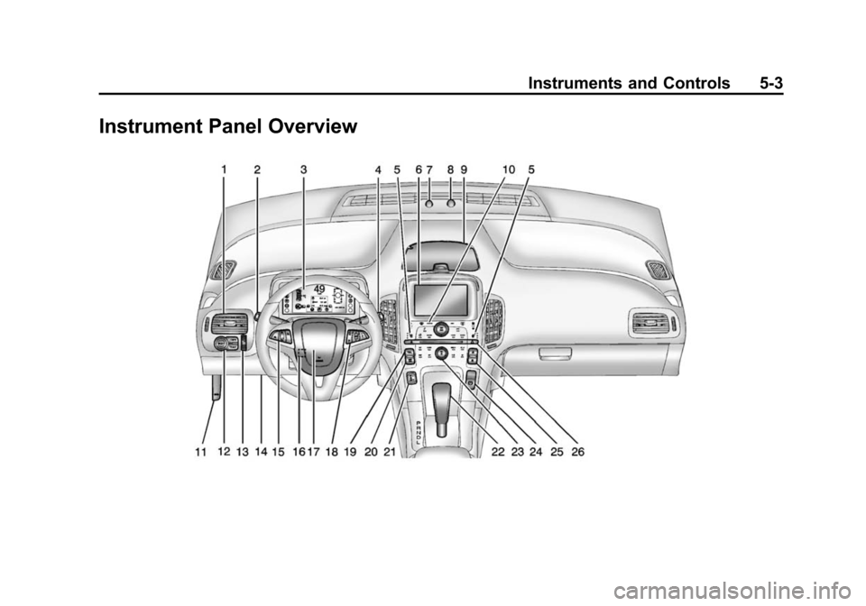 CHEVROLET VOLT 2014 1.G Owners Manual (3,1)Chevrolet VOLT Owner Manual (GMNA-Localizing-U.S./Canada-6014139) -
2014 - CRC - 9/16/13
Instruments and Controls 5-3
Instrument Panel Overview 